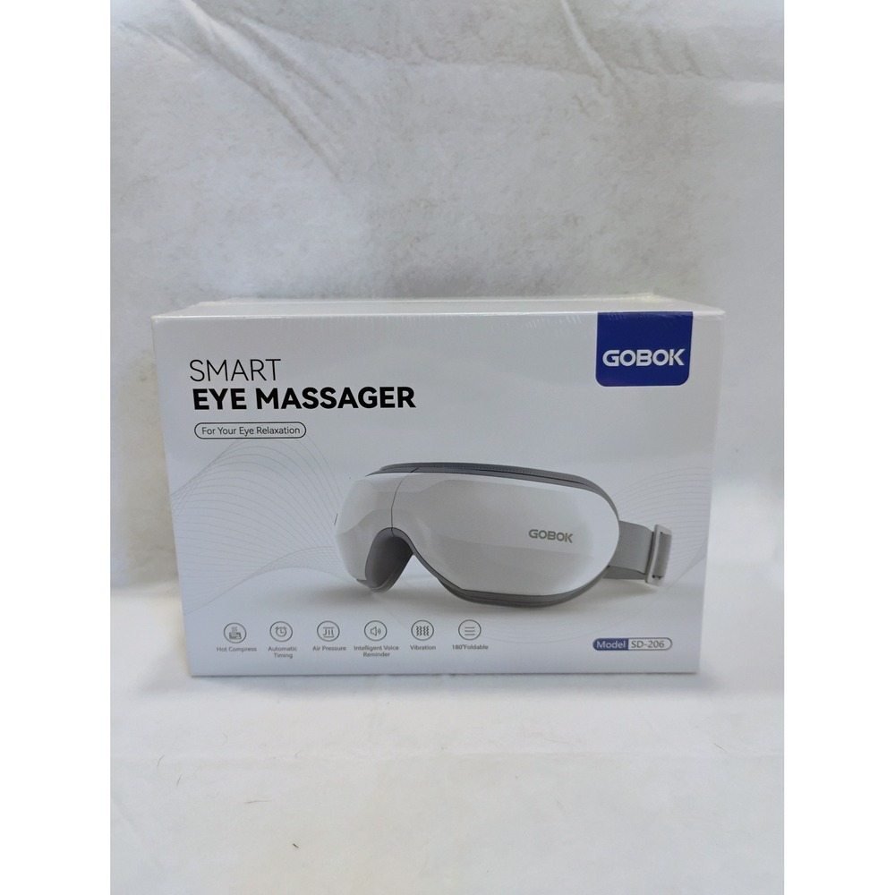 GOBOK Smart Eye Massager SD-206 Hot Compress Air Pressure Foldable White Grey